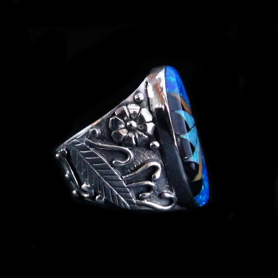Bague Chevaliere Navajo 3 Plumes