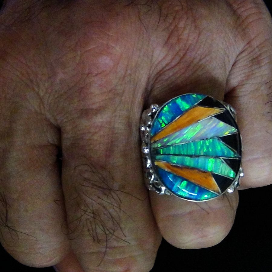 Bague Chevaliere Navajo 3 Plumes