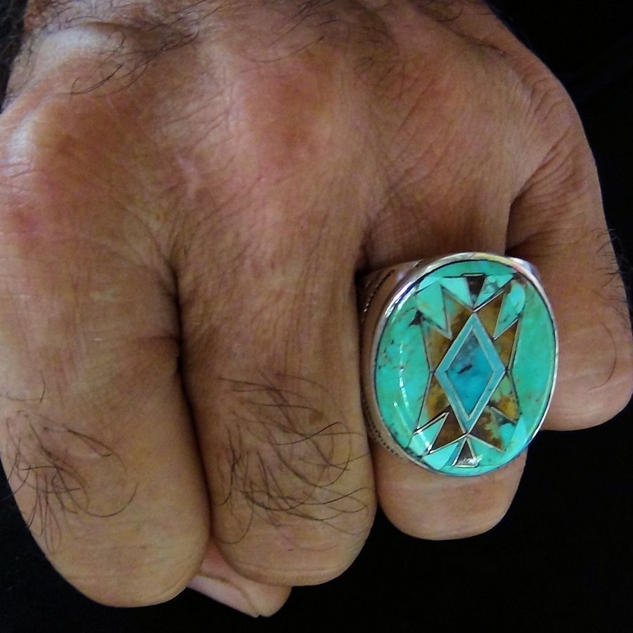 Bague Amérindienne Navajo Pour Homme