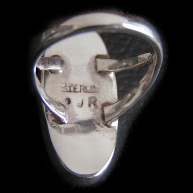 Bague Amerindienne Dieu Soleil Zuni en Argent 925 et Pierres Semi Précieuses