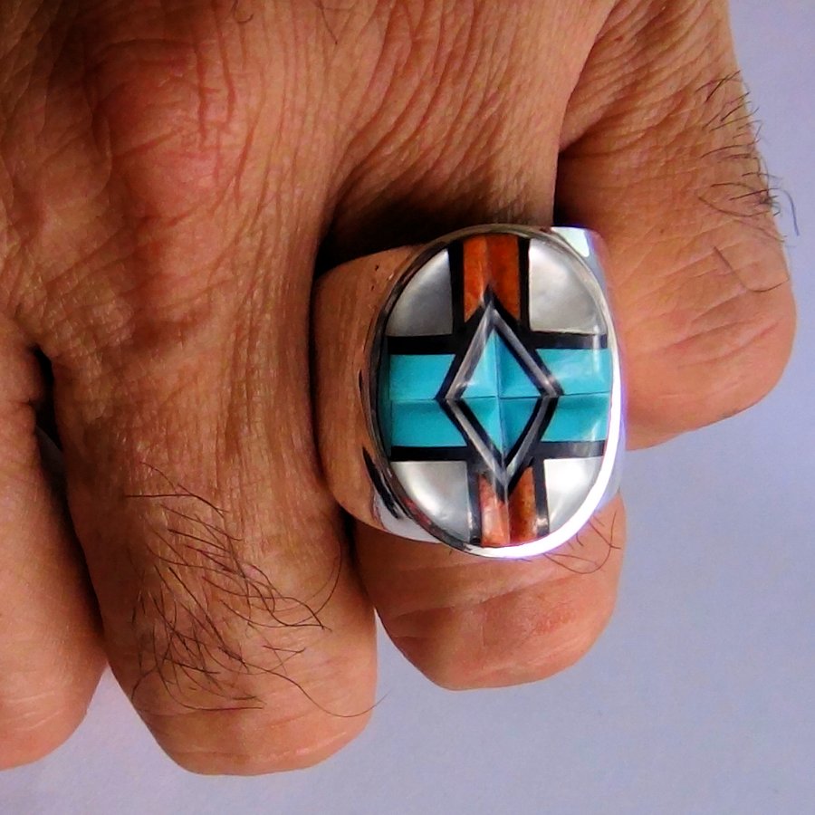 Bague Amérindienne Symbole Navajo