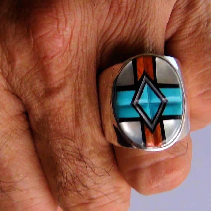 Bague Amérindienne Symbole Navajo