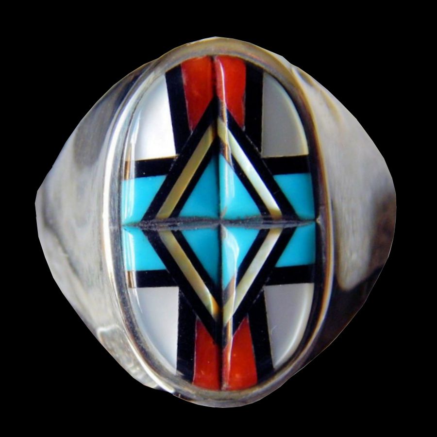 Bague Amérindienne Symbole Navajo