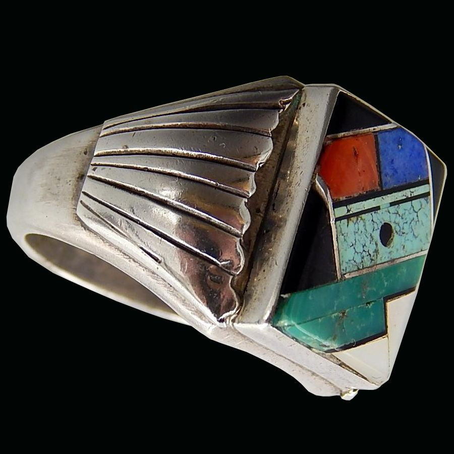 Bague Zuni Dieu Soleil Rectangulaire