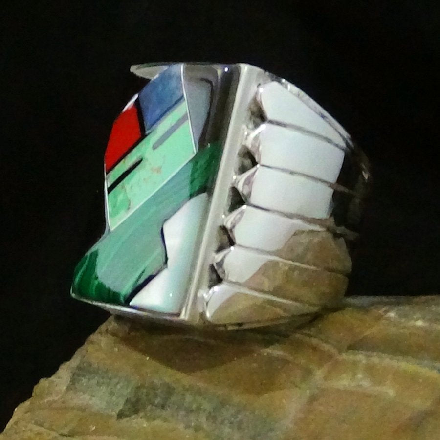 Bague Zuni Dieu Soleil Rectangulaire