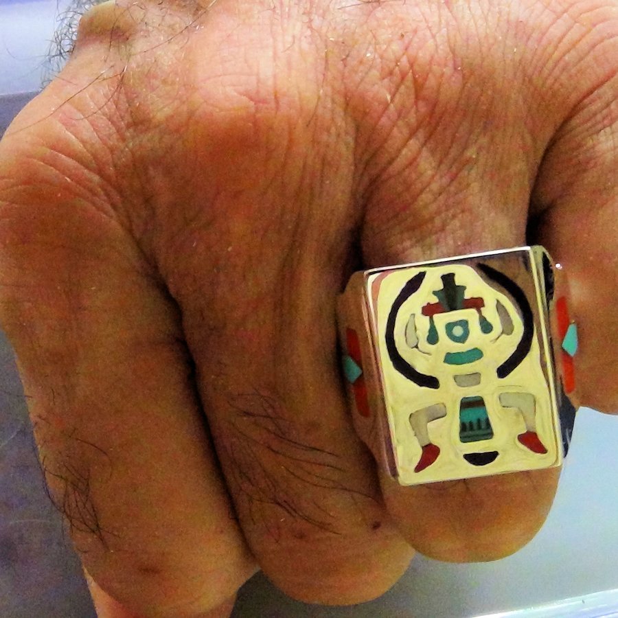 Bague Argent Zuni Knife Wing Multicolore