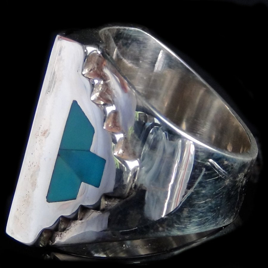 Bague Argent Zuni Knife Wing Turquoise