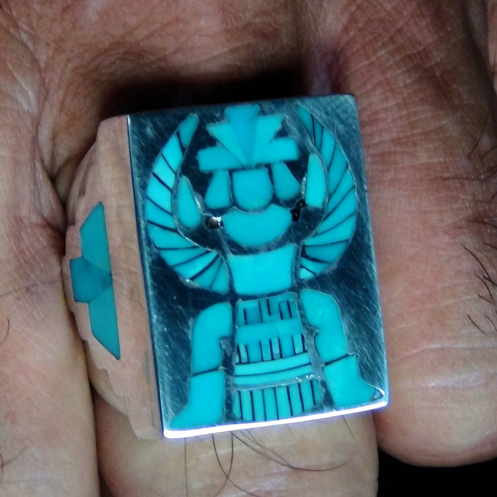 Bague Argent Zuni Knife Wing Turquoise