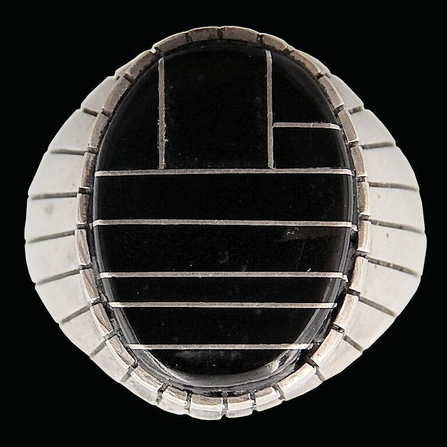 Bague Navajo Channel Inlay en Argent
