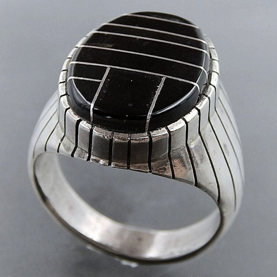 Bague Navajo Channel Inlay en Argent