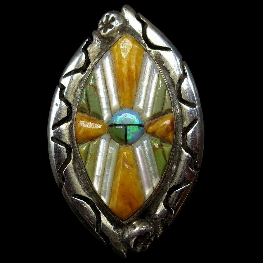 Bague Navajo Overlay Pour Femme