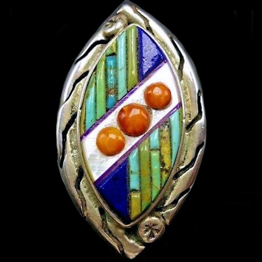Bague Amérindienne Navajo Overlay
