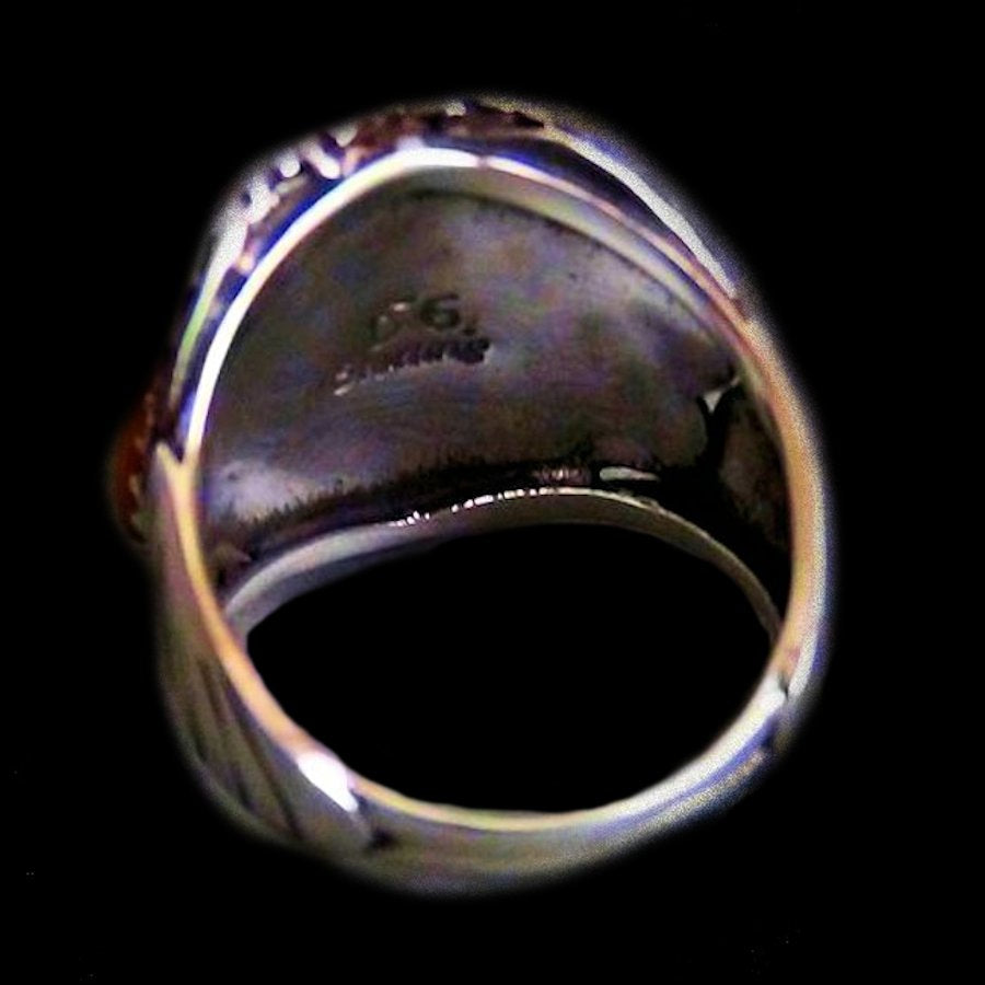 Bague en Argent Navajo, Turquoise et Corail