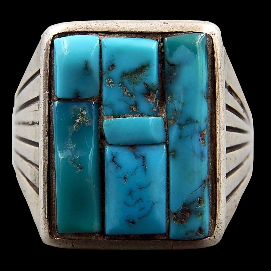 Bague Navajo Rectangulaire Cobblestone