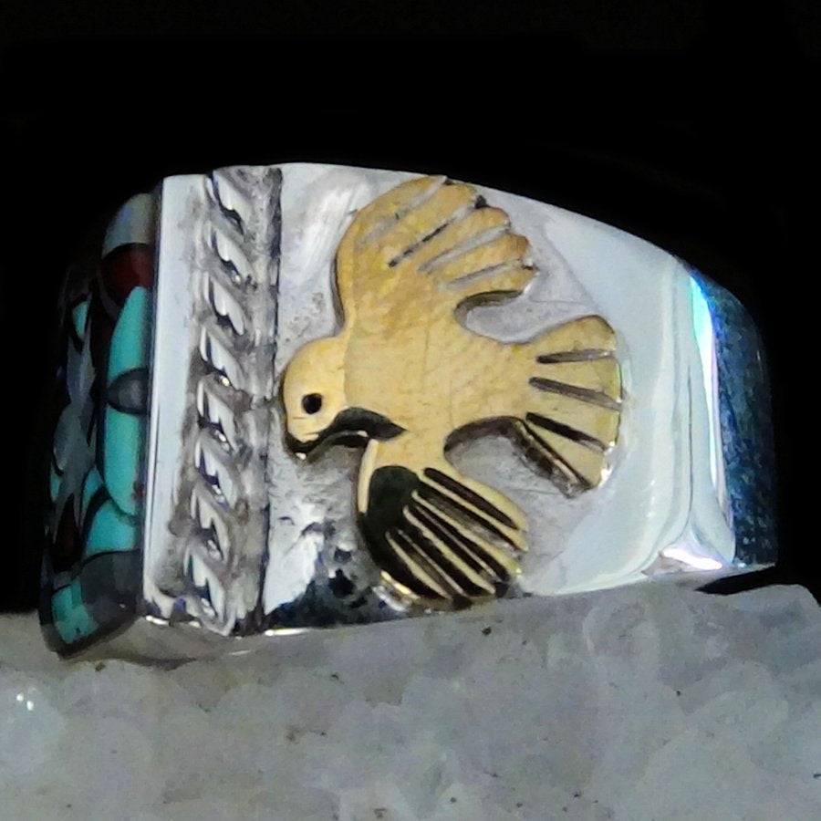 Chevalère Zuni Flocon de Neige en Argent