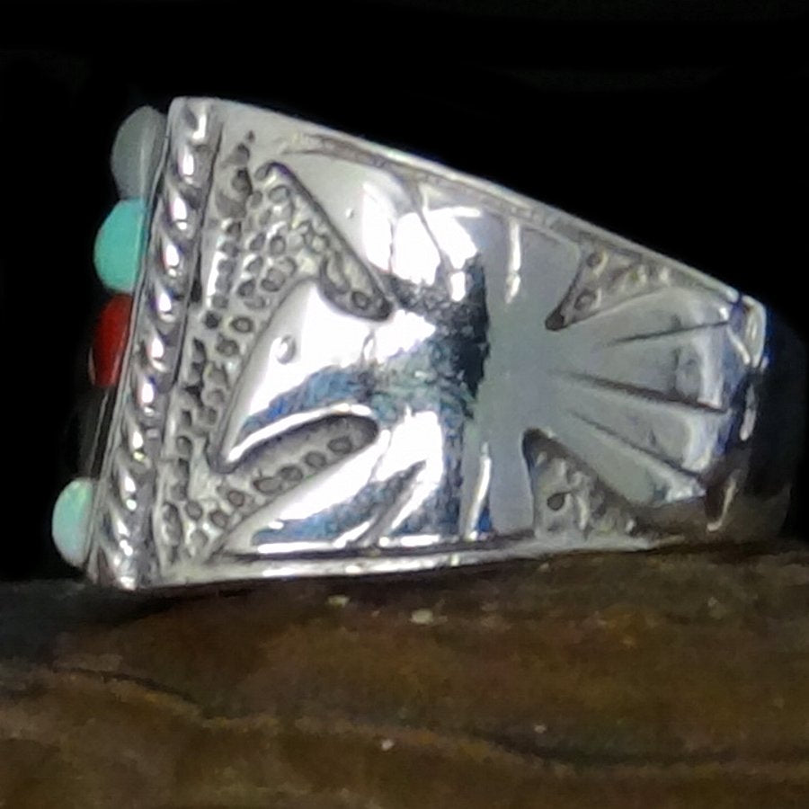 Bague Chevalière Zuni Multicolore Cobblestone