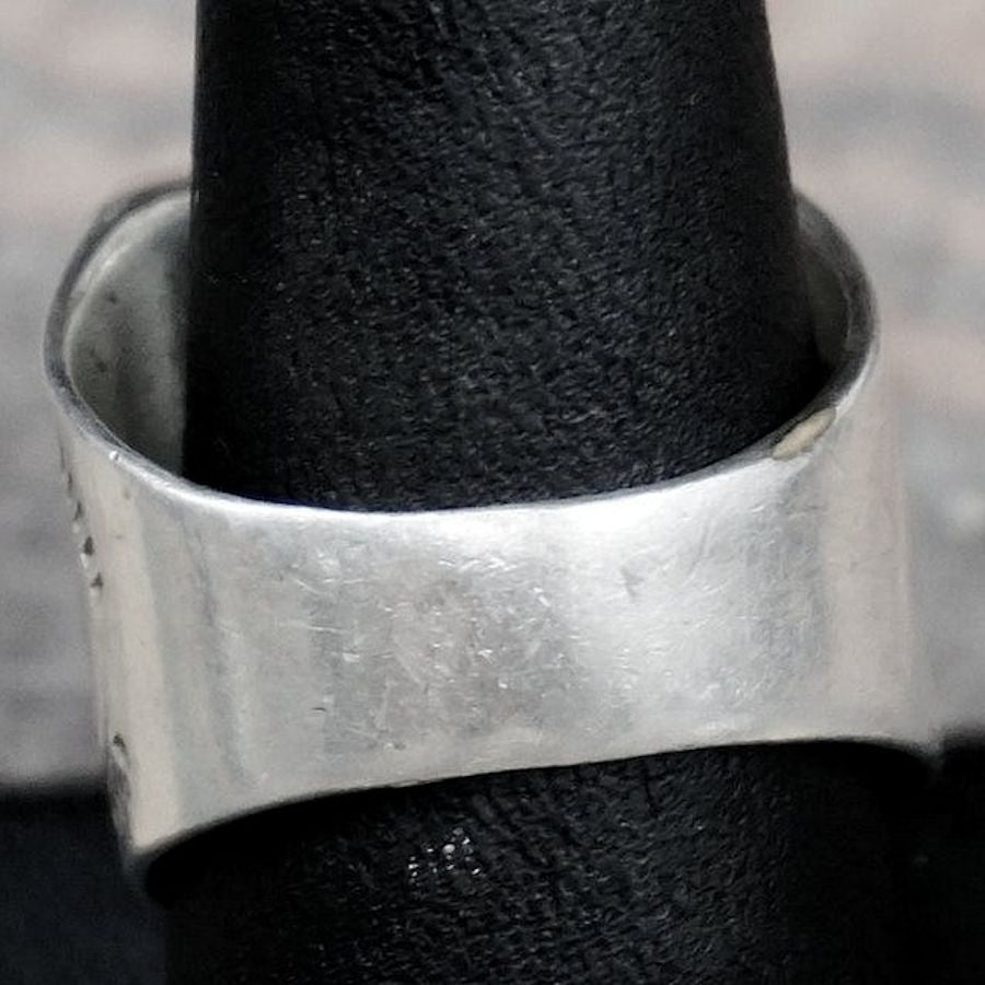 Bague Navajo Rectangulaire Channel Inlay, Turquoise et Nacre