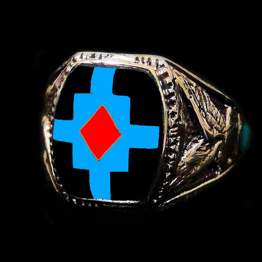 Bague Chevalière Amérindienne Pour Femme et pour Homme Symbole Navajo