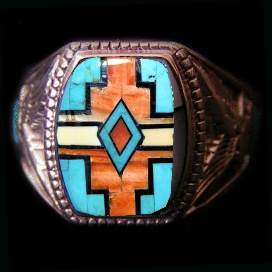 Bague Chevalière Navajo, Pour Femme et pour Homme, Symbole Amérindien