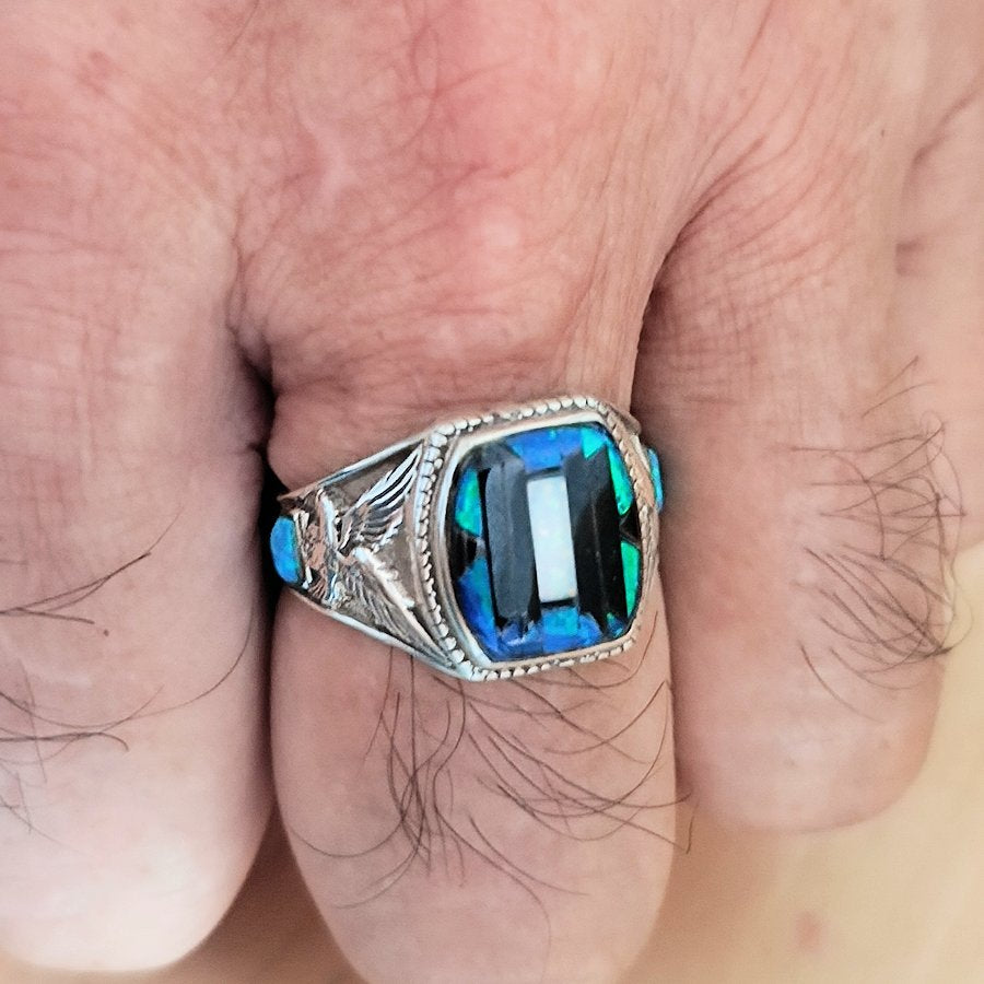 Chevalière Amérindienne, Symbole Navajo, Taille 12.5