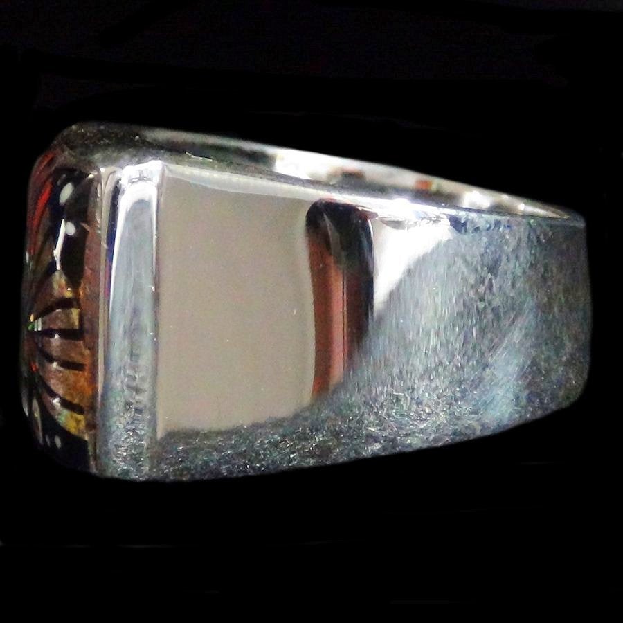 Bague Amerindienne Kashina en Argent et Pierres semi précieuses