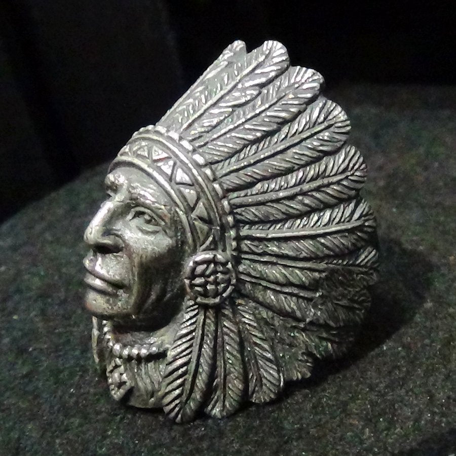 Bague Chef Indien en Argent Massif