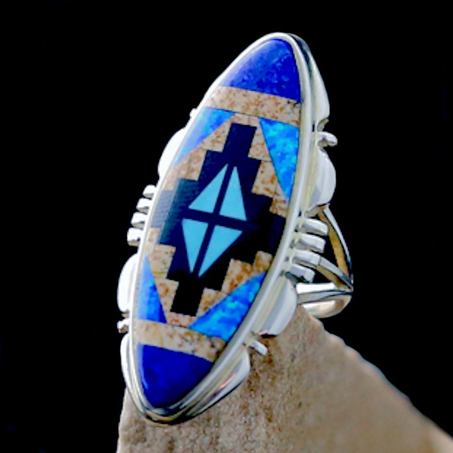 Bague Amérindienne Ovale, Symbole Navajo