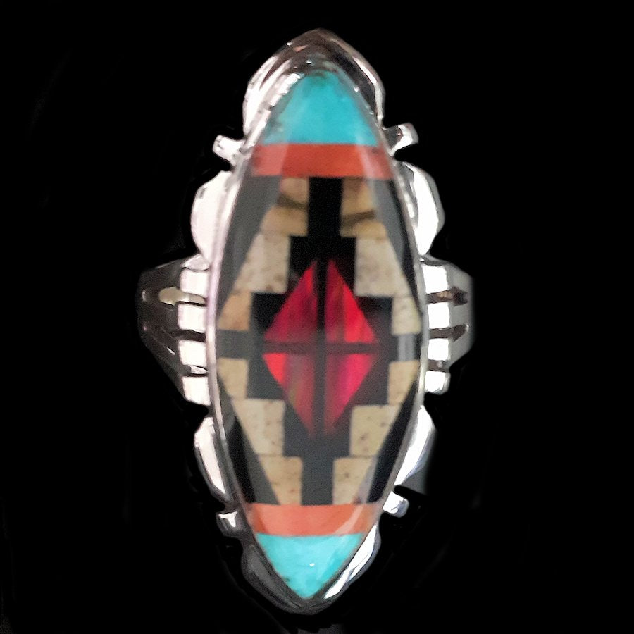 Bague Amérindienne Ovale, Symbole Navajo
