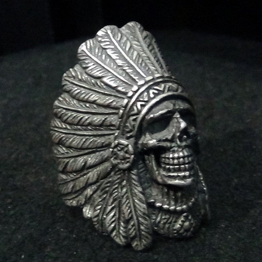 Bague Crane Chef Indien en Argent
