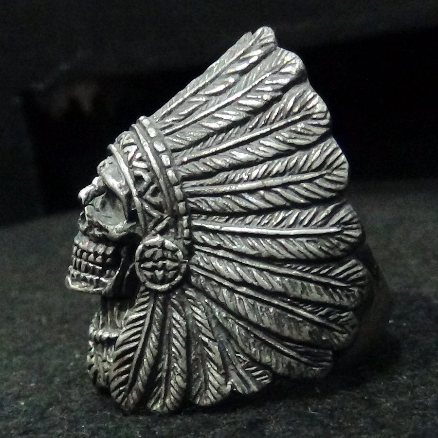 Bague Crane Chef Indien en Argent