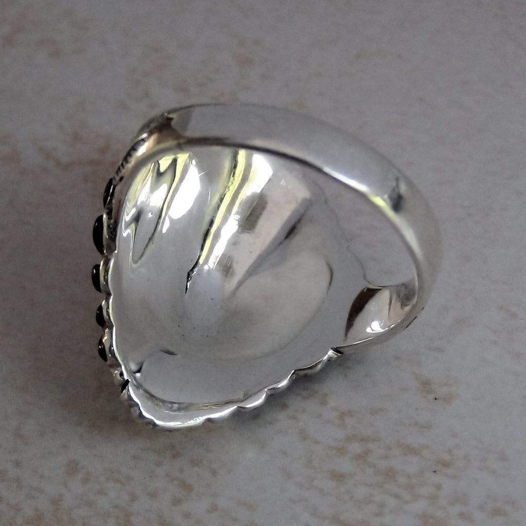 Bague Aigle, Biker, en Argent, Couleur au Choix