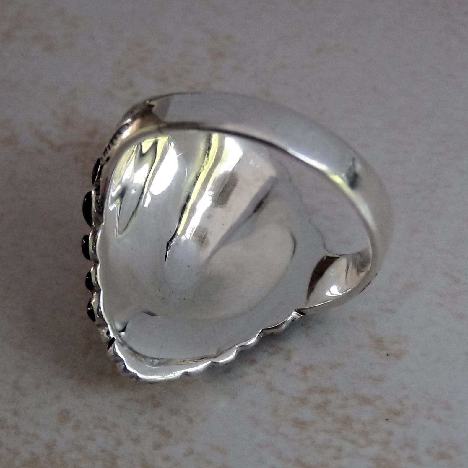 Bague Aigle, Biker, en Argent, Couleur au Choix