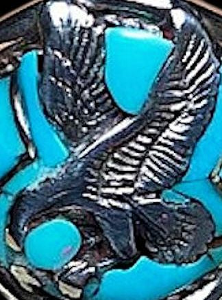 Bague Aigle, Biker, en Argent, Couleur au Choix