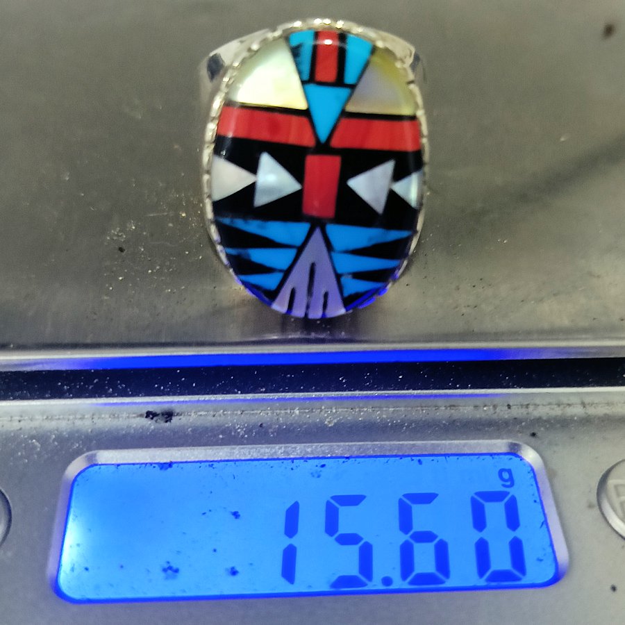 Bague Symbole Navajo en Argent Taille 10 USA