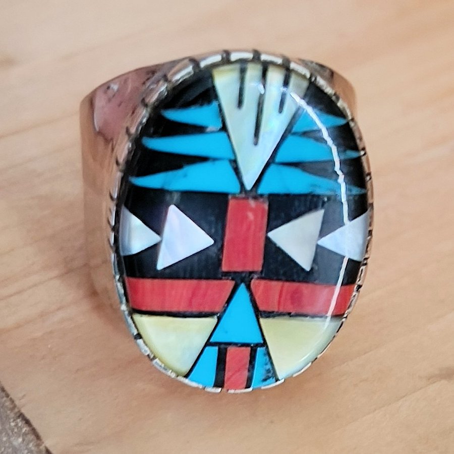 Bague Symbole Navajo en Argent Taille 10 USA