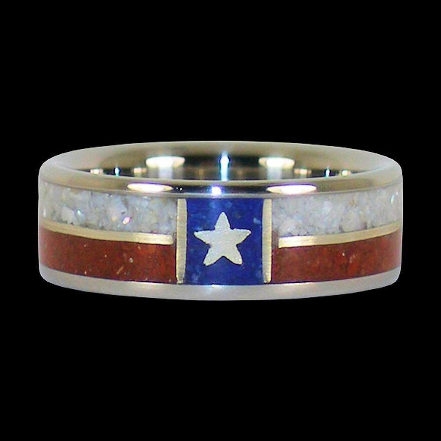 Anneau Alliance Bague de Couple en Argent, Texas