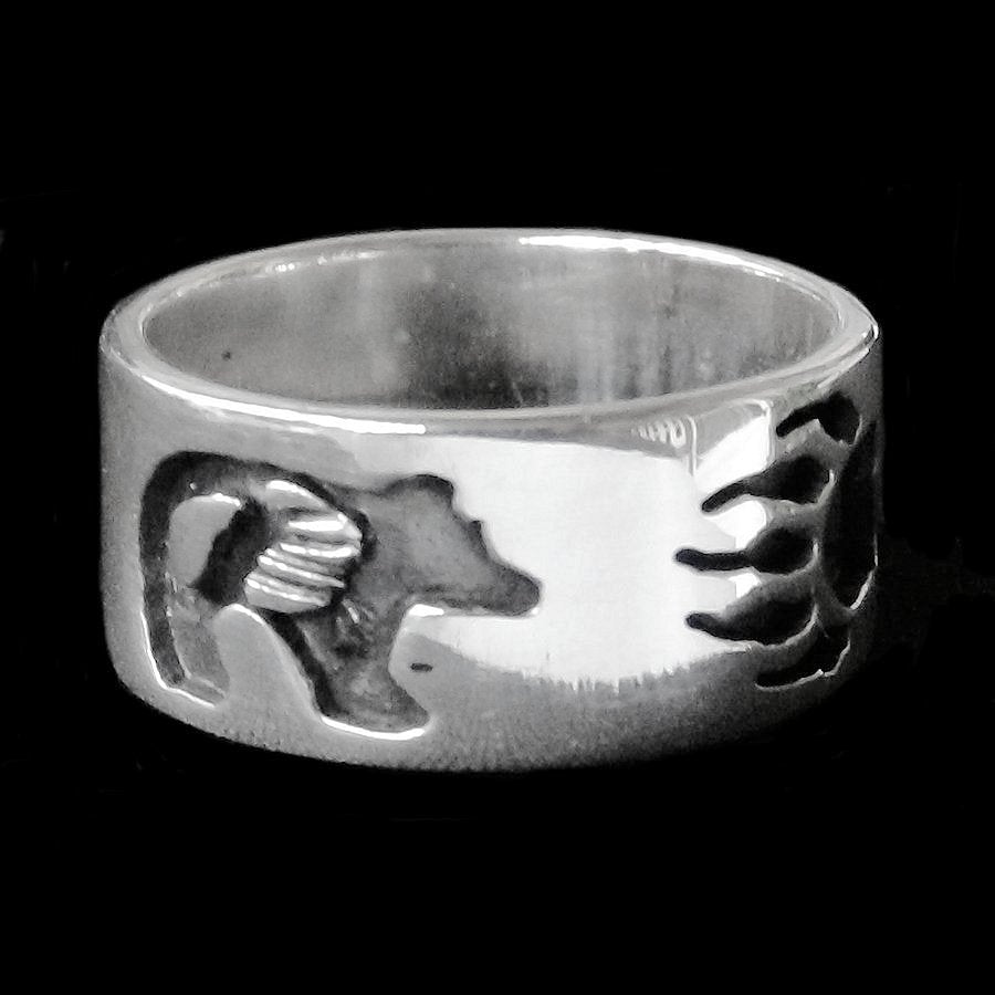 Anneau en Argent Ours, Pour Homme ou Pour Femme