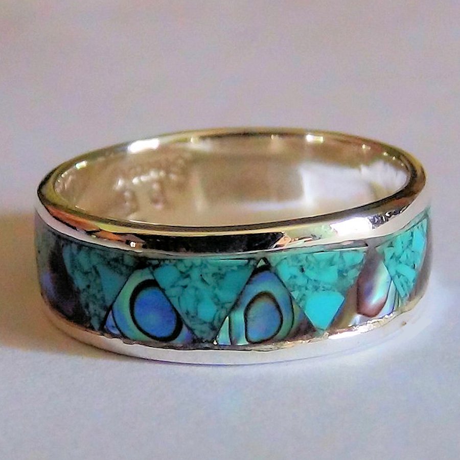 Anneau Alliance Bague de Couple en Argent et Pierre Couleur au Choix