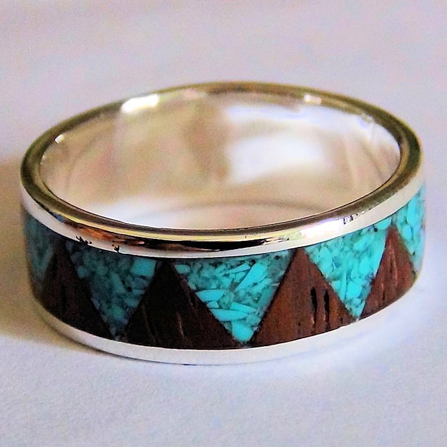 Anneau Alliance Bague de Couple en Argent et Pierre Couleur au Choix