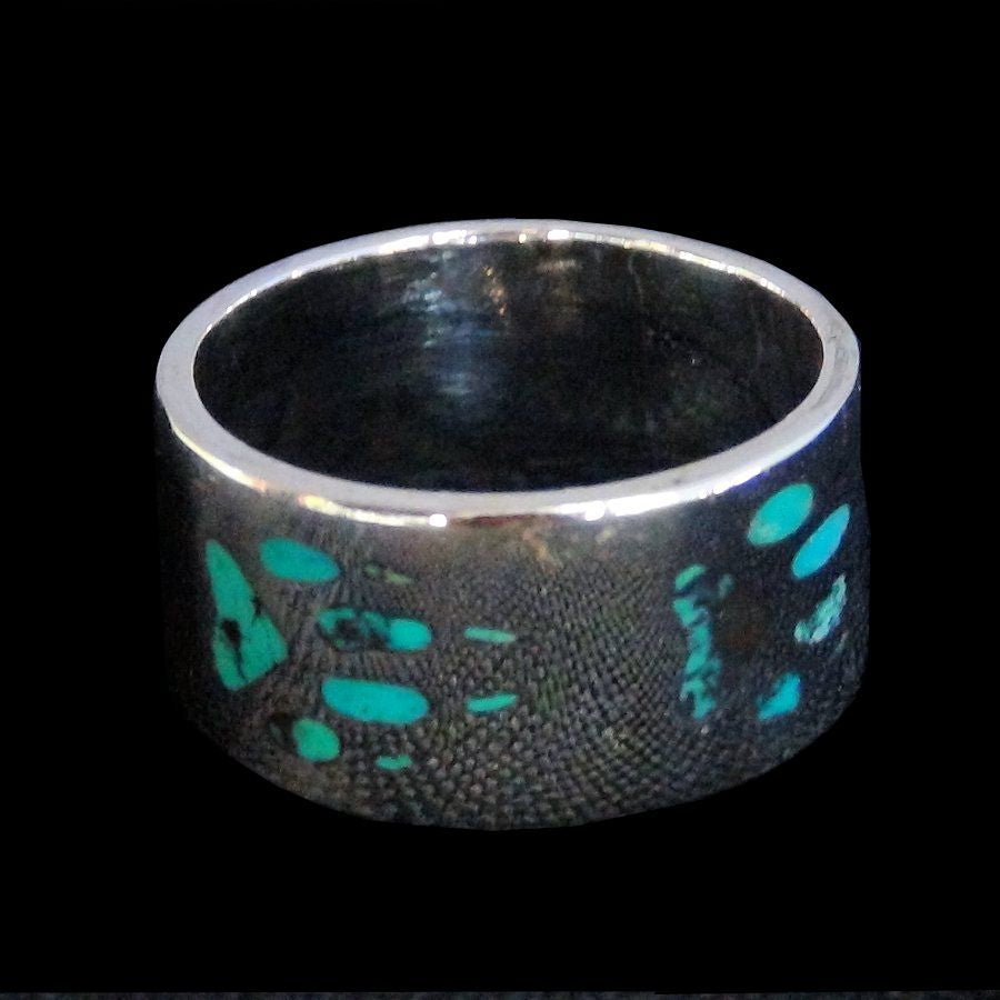 Anneau Empreintes de Loup en Argent et Pierre, Couleur au Choix