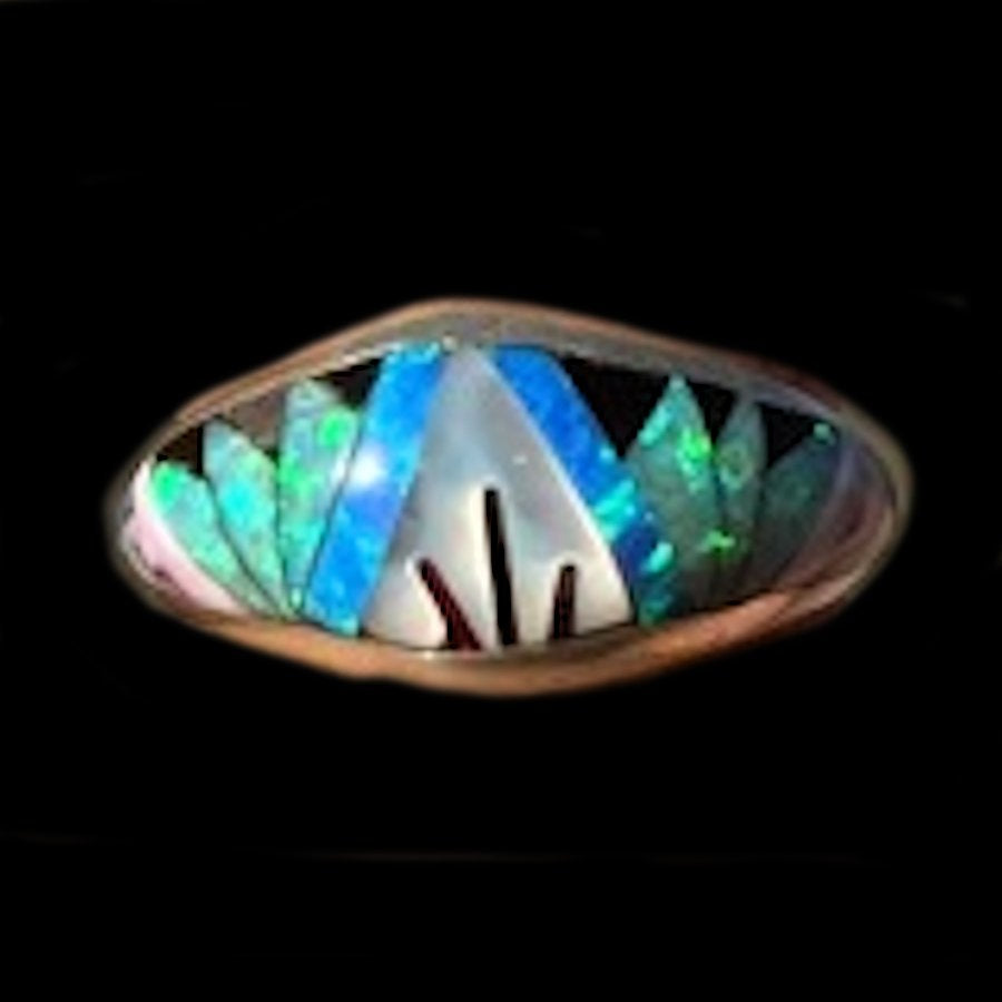 Anneau Zuni Micro Inlay en Argent