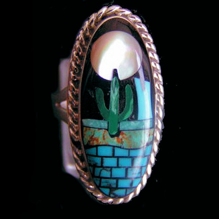 Bague Cactus, Arizona by Night